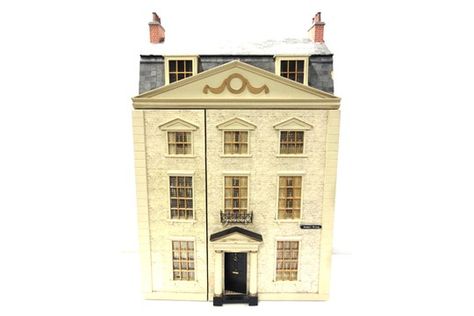 A 1/12 SCALE HONEYCHURCH DOLL'S HOUSE, IN THE FORM OF A GEORGIAN DOUBLE-FRONTED TOWNHOUSE Honeychurch Dolls House, Packing Services, Website Illustration, Bank Credit Cards, Dolls Houses, Doll Houses, Dolls House, Leaning Tower Of Pisa, Doll House