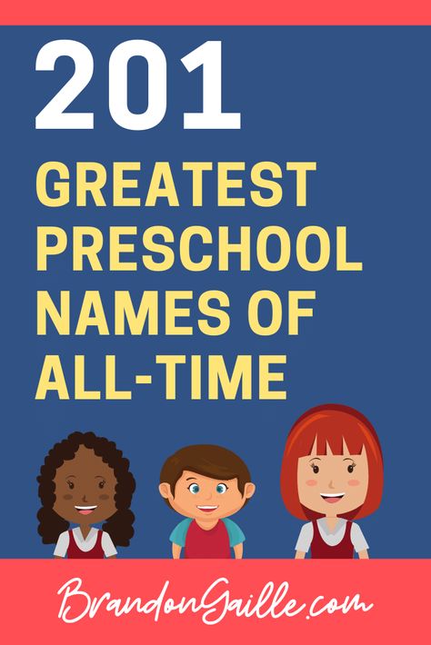 Here is a list of the 201 most creative preschool names of all-time. I have broken this incredible list of names into categories, from catchy to cute to Christian. Names For Kindergarten, Name For Preschool, Kindergarten Names Ideas, Home School Name Ideas, Pre Primary School Name Ideas, Group Names For School Project, Preschool Names Ideas, Homeschool Names Ideas, Preschool Class Names Ideas