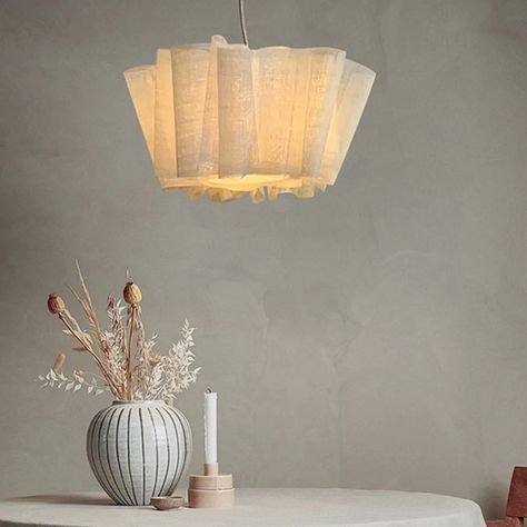 Homdiy Pendant Light Modern Farmhouse Pendant Lighting Hanging Bathroom Lights Bedside Pendant Lights, Linen Pendant, Fabric Chandelier, Fabric Pendant, Fabric Lampshade, Dining Lighting, Style Japonais, Led Pendant Lights, Dining Room Bar