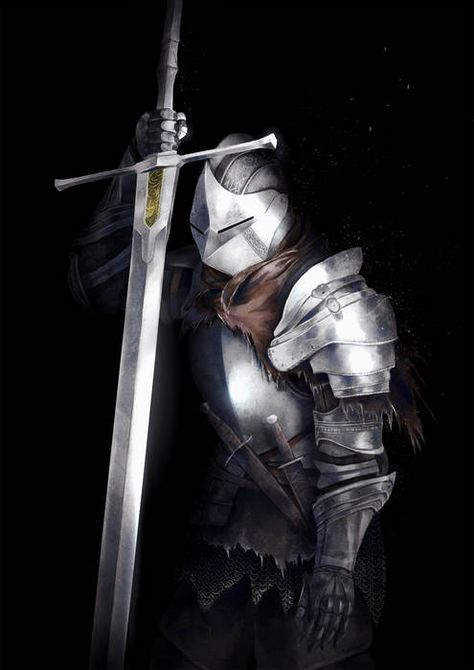 Dark Souls Knight by DNMNY on DeviantArt Black Greatsword, Black Knight Greatsword, Knight Greatsword, Dark Souls Knight, Dragon Wolf, Metallic Object, Last Knights, Dark Souls Art, Male Characters