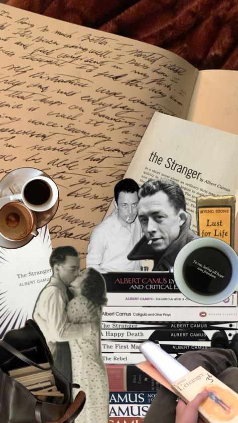 Albert Camus Wallpaper, Albert Camus, Dark Academia, Book Lovers, Literature, Books