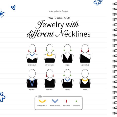 Which jewelry to which neckline: a mini guide📝 Choosing the right jewelry isn’t just about adding sparkle—it’s about framing your face, helping you feel your best, and defining your personal style. Discover how to pair your favorite pieces with any neckline for a stylish look! Different Necklines, Boat Neck, Personal Style, Statement Necklace, How Are You Feeling, Sparkle, Feelings, How To Wear, Quick Saves