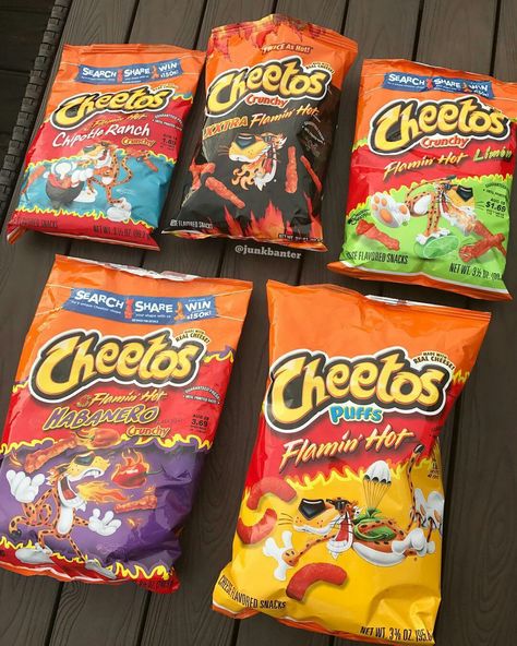 Cheetos Crunchy, American Snacks, Cookie Monster Birthday, Hot Chip, Junk Food Snacks, Snack Chips, Food Goals, Camping Food, Favorite Snack