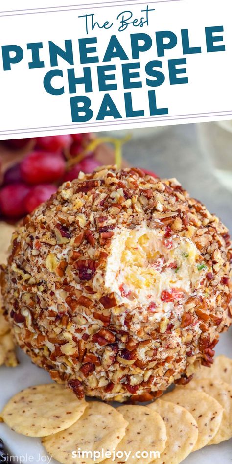 This Pineapple Cheese Ball is the perfect recipe for your party. This easy spin on the classic cheese ball recipe is our new favorite! Thanksgiving Cheese Ball Appetizers, Pineapple Bacon Cheese Ball, Fall Cheese Balls, Sweet And Spicy Cheese Ball, Heavenly Pineapple Cheeseball, Cheese Ball With Strawberry Preserves, Pineapple Cheese Ball Recipes Best, Cheese Ball Recipes Easy Pineapple, Cheese Ball For Thanksgiving