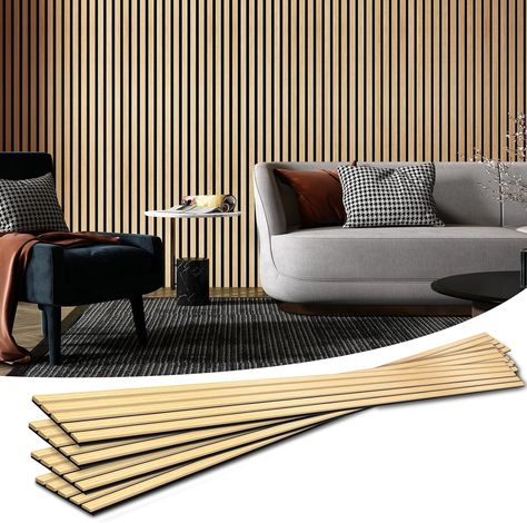 Amazon.com: Art3d 4-Piece Wood Slat Acoustic Panels for Stylish Decor and Noise Reduction, 3D Textured Panel for Ceiling and Wall, Oak : Musical Instruments Timber Wall Panels, Textured Wall Panels, Wood Slat Wall, Timber Walls, Textured Panels, Acoustic Wall Panels, Acoustic Wall, 3d Wall Panels, Wood Panel Walls