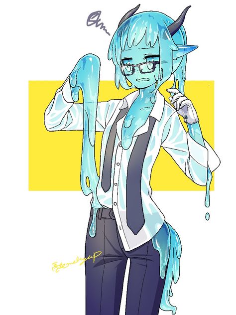 Slime Character, Slimes Girl, Female Monster, Monster Boy, Boy Character, Alien Art, Creature Feature, Character Creation, Dnd Characters