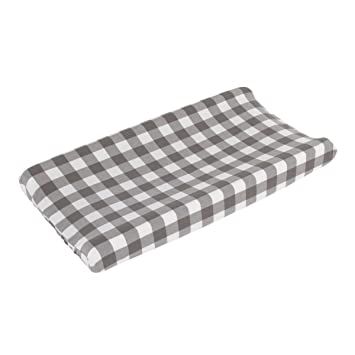 Grey and White Buffalo Check Changing Pad Cover Buffalo Check Bedding, Kids Bed Sheets, Organic Crib Sheets, California King Mattress, Kids Duvet Cover, Baby Changing Pad, Baby Cleaning Products, Kids Blankets, Cotton Blend Fabric