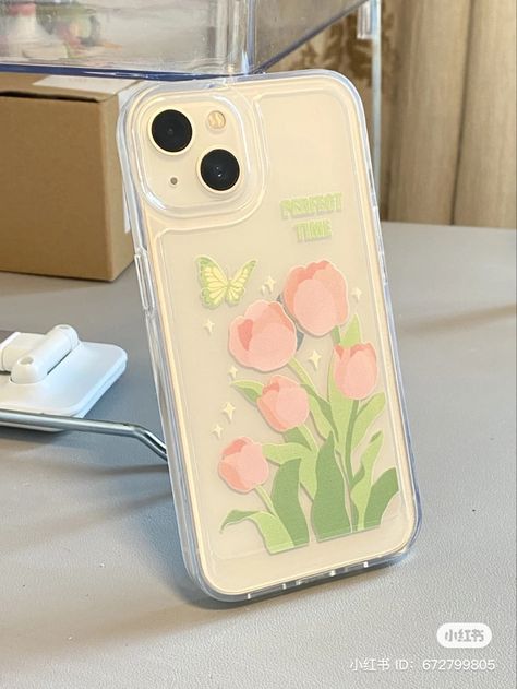 Iphone 11 Pro Max Case Aesthetic, Cute Girly Phone Cases, Casing Iphone Aesthetic, Case Hp Design, Casing Hp Aesthetic, Aesthetic Phone Case Ideas, Iphone Glass, Clear Phone Case Design, Hp Iphone