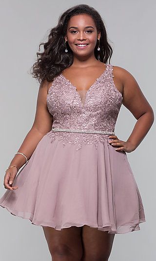 Semi Formal Dance, Formal Dresses Plus Size, Full Figure Dress, Birthday Dress Ideas, Plus Size Homecoming Dresses, Plus Size Short Dresses, Pretty Party Dresses, Plus Size Cocktail, Short Formal Dresses