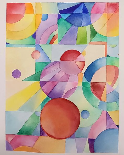 Non-Objective Watercolor Compositions. Art 2. High school, Grades 9-12. . . . #highschoolartteacher #highschoolart #artteachers #artteachersofinstagram #ArtTeacherFusion #artteacher #watercolorpainting #watercolor #prangwatercolor #prang #orphism #abstract #nonobjectiveart Watercolor For High School, Watercolor Art Projects Middle School, Non Objective Art, Watercolor Lessons High School, High School Watercolor Projects, Middle School Watercolor, Watercolor High School Art Project, Middle School Watercolor Projects, Artist Workshop