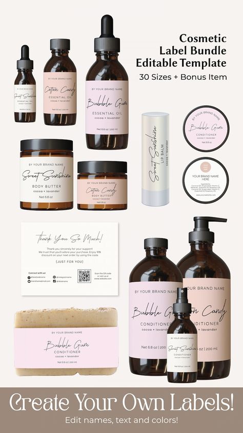 Skincare Label Design, Body Butter Recipe Homemade, Body Scrub Labels, Cosmetic Business, Body Butter Labels, Cosmetic Branding, Beauty Products Labels, Homemade Body Butter, Lip Balm Labels