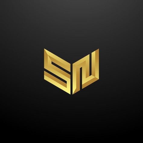 SN Logo Monogram Letter Initials Design Template with Gold 3d texture Sn Logo Design Letter, Sn Logo, Sw Logo, Iphone Wallpaper Earth, Party Night Club Aesthetic, Night Club Aesthetic, 3d Logo Design, Wallpaper Earth, 3d Letters