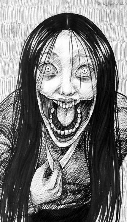 Dibujos Dark, Foto Kelakar, Scary Drawings, Horror Drawing, Creepy Drawings, Arte Grunge, Japanese Horror, White Drawing, Junji Ito