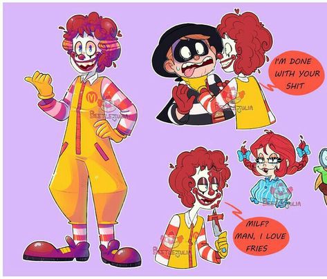 Cute Clown, Toy Food, Too Cool For School, Cool Art Drawings, Ronald Mcdonald, Cute Art, Cool Art, Sketch Book, Art Drawings