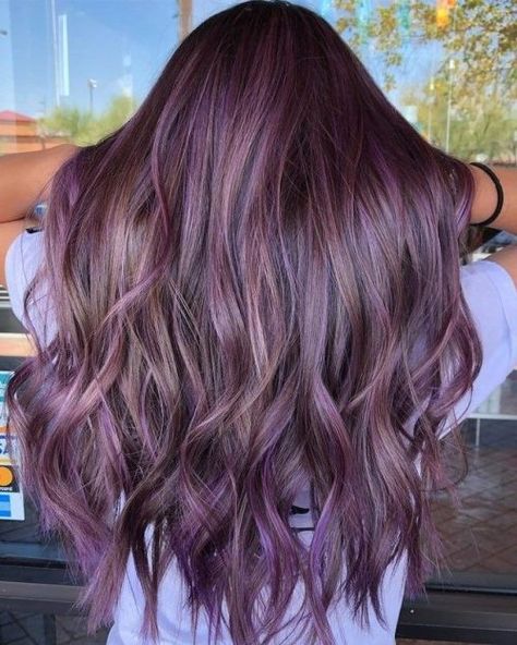 whitefireprincess:  Purple rain @ayahair04 Peekaboo Balayage, Colored Money Pieces, Oil Slick Hair Color, Oil Slick Hair, Money Pieces, Wedding Hair Colors, Purple Ombre Hair, Life In Pictures, Hot Hair Colors