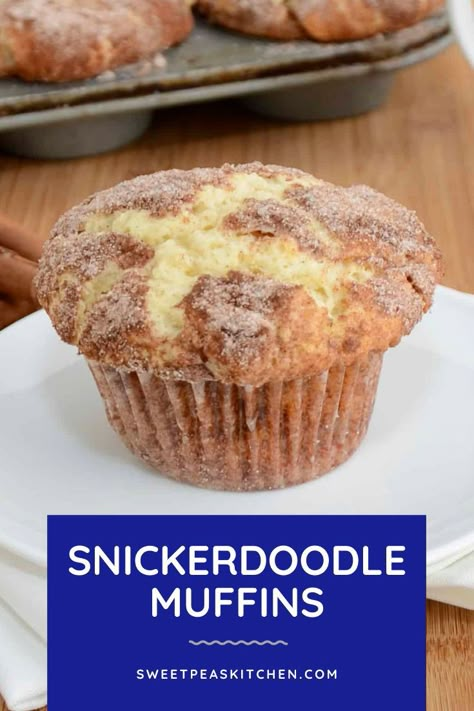 Snickerdoodle Muffins Recipe, Snickerdoodle Muffins, Cherry Muffins, Do You Know The Muffin Man, Sweet Muffins, Breakfast Muffin, The Muffin Man, Donut Muffins, Grandma's Recipes