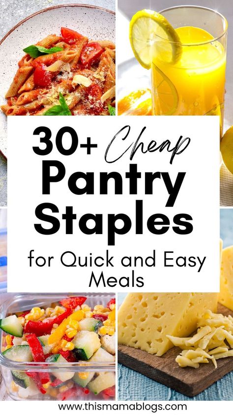 pasta, lemon juice Pantry On A Budget, Quick And Easy Meals, Pantry Items, Frugal Meals, Recipe Boards, Frugal Living Tips, Pantry Staples, Too Busy, Budget Meals