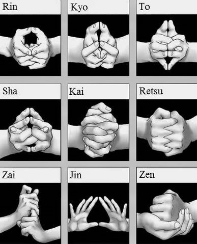 Ninja Meditation-Kuji Kiri (aka. Ninja Hand Signs) — Steemit Ninja Hand Signs, Type Of Energy, Guerriero Samurai, Bahasa Jepun, Hand Signs, Energy Meditation, Arte Ninja, Ninja Art, Pencak Silat