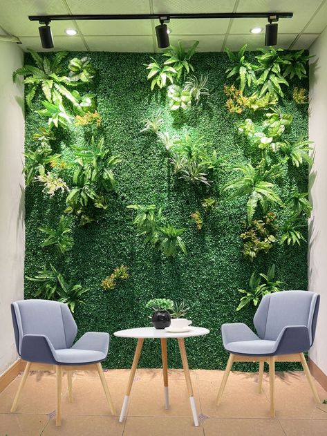 Wall Plants Indoor, Flower Wall Panel, Artificial Vertical Garden, Green Wall Design, Leaves Diy, Artificial Grass Wall, Artificial Green Wall, Wedding Home Decoration, Artificial Plant Wall