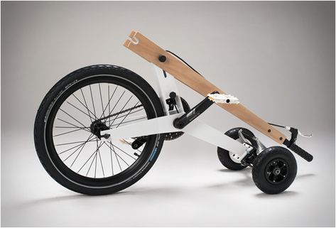 Halfbike Half Bike, Wood Bike, Wooden Bike, Scooter Design, Drift Trike, Bike Trailer, Boat Stuff, Custom Bicycle, Kick Scooter