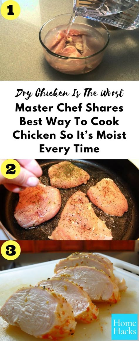 Dry chicken is the worst. Master chef shares best way to cook chicken so it’s moist every time Meat Dishes For Dinner, Moist Chicken, Ways To Cook Chicken, Cook Chicken, Meal Of The Day, Master Chef, Chicken Breasts, Breakfast Lunch, How To Cook