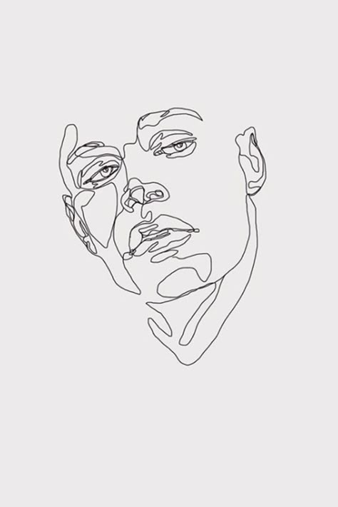 Minimal Drawing, Sketches Inspiration, Line Art Poster, Minimal Drawings, Minimalist Drawing, Man Portrait, Art Print Collection, Contemporary Portrait, Face Lines