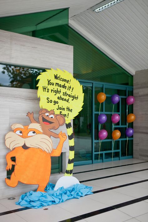 The Lorax Theme Party, The Lorax Decorations Classroom, Lorax Decoration Ideas, The Lorax Party Decorations, Lorax Party Decorations, Lorax Party Ideas, The Lorax Birthday Party Ideas, The Lorax Party, Lorax Birthday Party