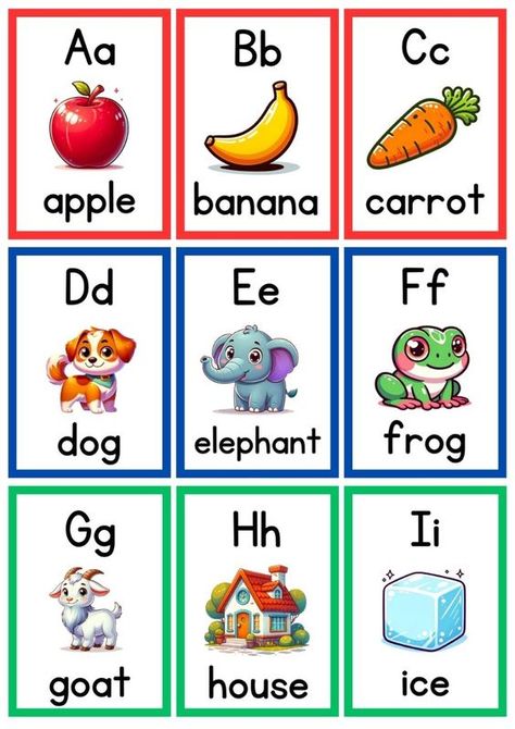 Get your free printable alphabet flashcards now! Cute Abc Letters, Alphabet Letters And Sounds, Abc For Kindergarten, Printable Abc Chart, Abc Phonics Free Printable, Printable Abc Flashcards, Abc Flashcards Printable Free Preschool, Flashcards For Preschoolers, Phonics Flashcards Alphabet Flash Cards