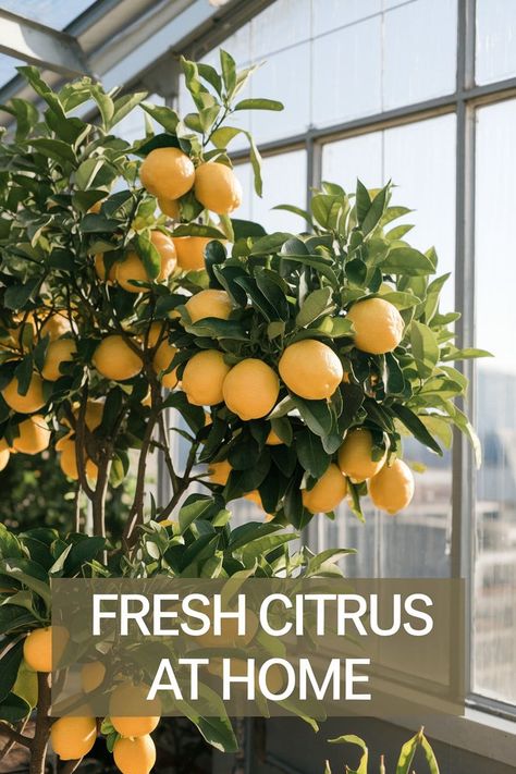 Citrus Trees: Bringing the Tropics to Your Greenhouse Indoor Meyer Lemon Tree, Meyer Lemon Tree Indoor, Greenhouse Construction, Meyer Lemon Tree, Tree Indoor, Citrus Plant, Greenhouse Growing, Citrus Trees, Diy Greenhouse