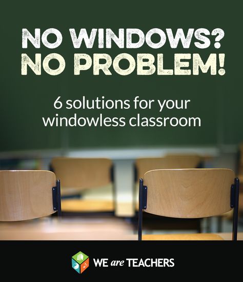 Windowless-Classroom Classrooms With No Windows, Fake Window For Classroom, Fake Window In Classroom, Classroom With No Windows Ideas, Classroom No Windows, No Window Classroom Ideas, Classroom Without Windows, Alternative Lighting Classroom, Windowless Classroom Ideas