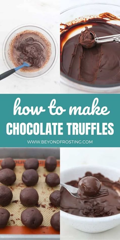 These decadent homemade Chocolate Truffles are an easy no-bake dessert that comes together with just 5 ingredients. They're rich and fudgy with your favorite toppings and a smooth chocolate coating to finish them off! #truffles #chocolatetruffles #trufflesrecipe #chocolatedesserts #chocolatecandies #candyrecipes #chocolaterecipes #homemadecandy Chocolate Truffle Candy, Homemade Chocolate Truffles Easy, Chocolate Ganache Truffles Recipe, Chocolate Fudge Truffles, Home Made Chocolate Truffles, 2 Ingredient Chocolate Truffles, Truffles Recipe Easy No Bake, Easy Chocolate Truffles 3 Ingredients, Chocolate Truffles With Condensed Milk