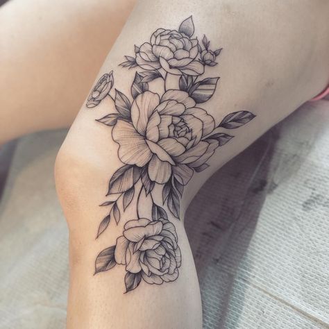 Flower Leg Tattoos, Shin Tattoo, Floral Thigh Tattoos, Leg Tattoos Women, Thigh Tattoos Women, Knee Tattoo, Calf Tattoo, Side Tattoos, Tattoo Placement