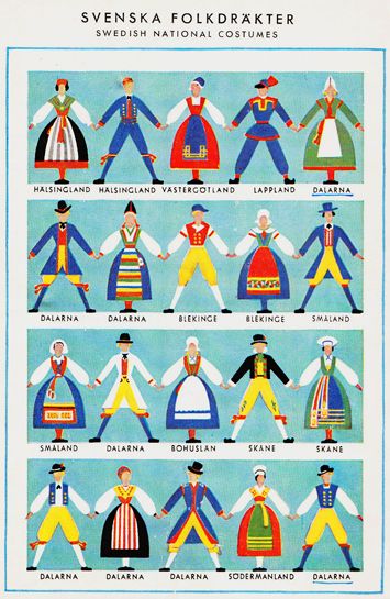 svenskafolkdrater - Swedish national dress, from Kate Davies' blog 'Needled' Scandi Pattern, Swedish Culture, Swedish Dress, Swedish Heritage, Learn Swedish, Swedish Traditions, Swedish Language, Sweden Travel, Swedish Christmas