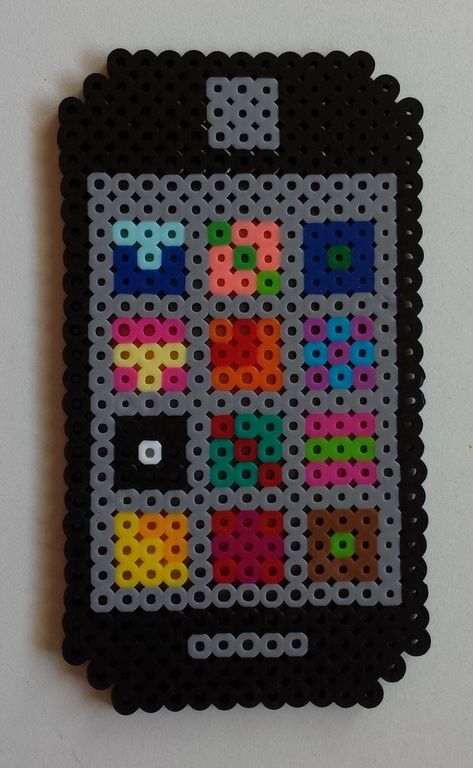 Week 2, Day 10, Phone Lock Screen, Perler Beads 365 Day Challenge. | Iron beads, Hama beads design, Perler beads designs Phone Perler Beads, Perler Bead Phone, Easy Perler Beads, 365 Day Challenge, Phone Lock Screen, Easy Perler Beads Ideas, Fuse Bead Patterns, Phone Lock, Hama Beads Design