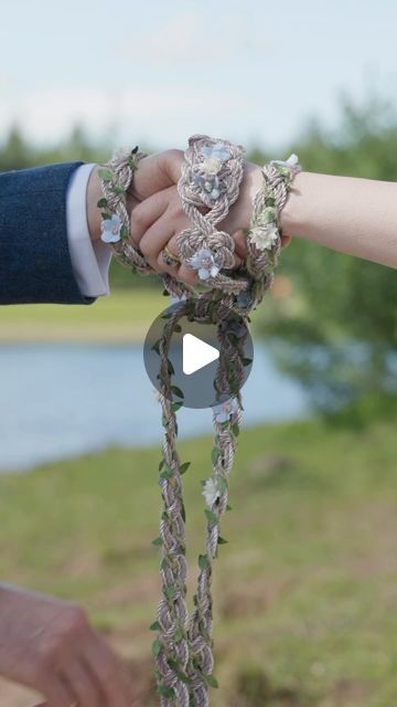 Ceotha | Handfasting Cords on Instagram: "Spotlight on one of the cords from our Autumn 2024 collection : Fae Garden - Mauve Dusk

💫Inspired by the fairy folk of the Celtic isles, this artisanal handfasting cord features roses on five Celtic love knots and a Celtic weave. 

🍃This design always features leafy vine. All other elements are customisable. 

The cord pictured here uses:

✨Base Cord: Mauve and Metallic Silver
💙Florals: Daisies and mix of blue florals

#handfastings #handfastingcord #autumnwedding #faewedding #fairycore" Fae Garden, I Want To Get Married, Love Knots, Handfasting Cords, Celtic Weave, Celtic Love Knot, Fairy Folk, Blue Florals, From Miss To Mrs