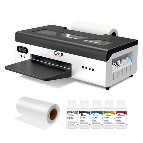 PRICES MAY VARY. Enhanced DTF Printer: The upgraded DXZ DTF printer features a white ink mixing system, white ink recirculation system, and auto-cleaning function. Say goodbye to clogs and ensure smooth white ink flow for vibrant prints on light and dark fabrics. L1800 6 Color Printhead: With the L1800 6 Color Printhead, enjoy faster and more consistent printing. Experience stunning 1440 x 1400 dpi CMYK+WW 6-color prints that are rich, vibrant, and full. Perfect for T-shirts, crafts, bags, hats, Picture Printer, Vinyl Printer, Leather T Shirt, Shirt Printer, Dtf Printer, Bottled Ink, Amazon Products, Cleaning Accessories, Car Cleaning