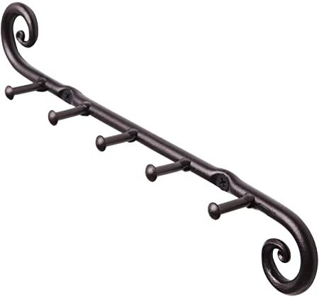 Amazon.com: RTZEN 5 Hooks Swirls Decorative Rack for Hanging Home Organized - Key Bar, Tools, Accessories - Wall Mount Easy Installation | Wrought Iron Fancy Keys Holder for Wall | Rot Metal Handmade Keyrack : Home & Kitchen Small Key Holder, Entryway Hooks, Wall Mounted Key Holder, Home Entryway, Key Holder For Wall, Dog Leash Holder, Best Housewarming Gifts, Leash Holder, Wall Key Holder