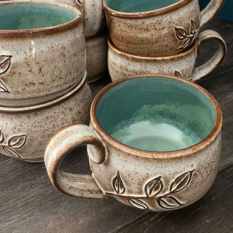 Glaze Designs, Pottery Mug Ideas Design, Coffee Cup Ceramic, Handbuilt Mugs, Pottery Mugs Ideas, Ceramic Mugs Ideas, Handbuild Mugs, Pottery Mug Ideas, Handmade Mug