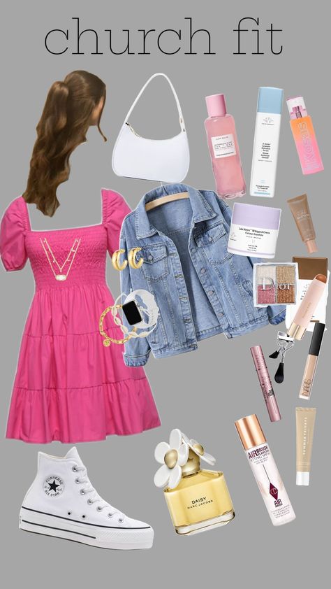 church outfit.pls like it makes me happy 😊 I follow back #church #outfit #pinkblue #preppy #like #follow #ifollowback Preppy Christian Outfits, Dressy Preppy Outfits, Church Outfit Teen Girl, Modest Preppy Outfits, Winter Church Outfits For Teens, Christian Outfits For Teens, Cute Sunday Outfits For Church, Christian Concert Outfit What To Wear