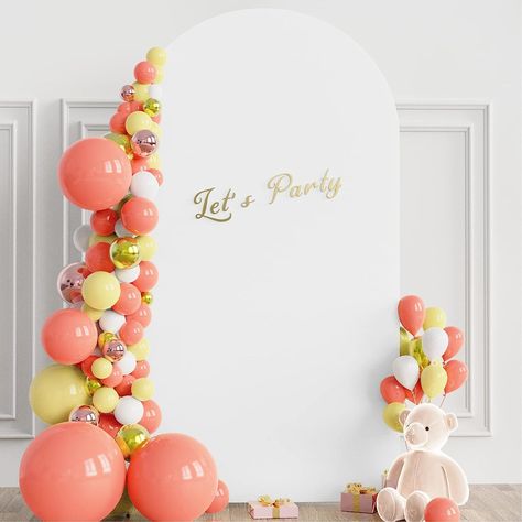 Balloon Arch Frame, Chiara Arch, Chiara Backdrop, White Wedding Arch, White Garland, Metal Wedding Arch, Banquet Decorations, Arch Backdrop, Wedding Photo Props