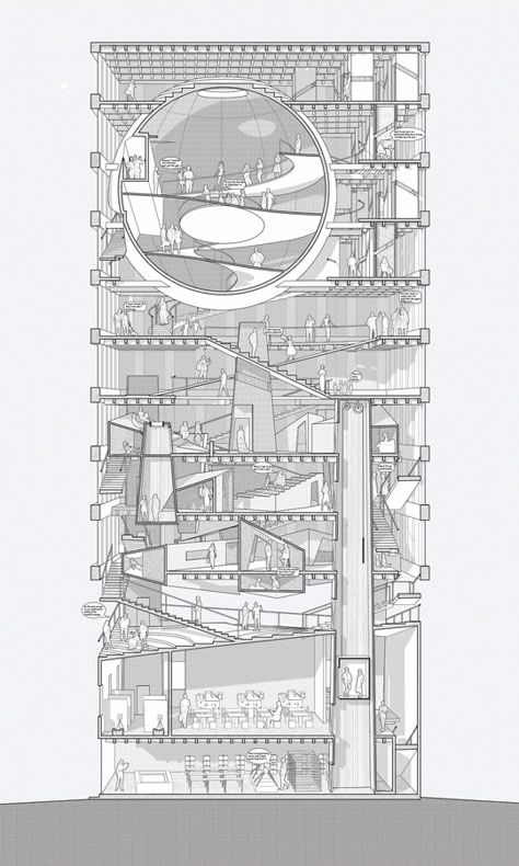 Columbia University Graduate School of Architecture, Planning and Preservation Detailed Section Architecture, Structuralism Architecture, Dorm Architecture, Deconstructive Architecture, Deconstruction Architecture, Moving Architecture, Plan Concept Architecture, Process Portfolio, Portfolio D'architecture