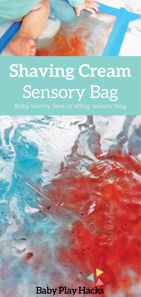 Tummy Time Sensory Bags, Sensory Shaving Cream Activities, Shaving Cream Sensory Bags, Paint In Bags Sensory Play, Shaving Cream Play, Outdoor Crafts Kids, Shaving Cream Sensory Play, Shaving Cream Painting Toddlers, Infants Crafts