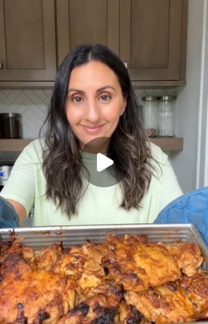 Healthy Eating Magazine on Instagram: "✅ EAT or PASS?❌

🎥 by @feelgoodfoodie

I found the best new way to make chicken shawarma and it’s seriously so good! 🙌 Inspired by @nadiyajhussain 

INGREDIENTS
4 pounds boneless skinless chicken thighs & breasts 
½ cup olive oil
1/3 cup lemon juice
10 garlic cloves minced
4 teaspoons salt
1 ½ teaspoon cardamom
1 ½ teaspoon paprika
1 teaspoon cumin
½ teaspoon crushed red pepper
½ teaspoon cinnamon
INSTRUCTIONS
1.	Combine the chicken with the marinade ingredients until everything is well coated. Cover the bowl and place in the refrigerator to marinate for at least an hour or up to 24 hours.
2.	Preheat the oven to 400°F. Tightly pack the chicken in a loaf pan and roast for 45 minutes, or until the chicken reaches an internal temperature Chicken Shawarma, Boneless Skinless Chicken Thighs, Pan Recipes, Skinless Chicken Thighs, Crushed Red Pepper, Boneless Skinless Chicken, Loaf Pan, The Chicken, Red Pepper