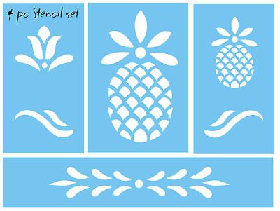 Craft Signs, Border Stencil, Fabric Glass, Silhouette Template, Paper Fabric, Leaf Motif, Wall D, Window Treatments, Folk Art