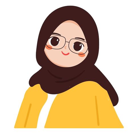 Hand drawing cartoon girl wearing hijab ... | Premium Vector #Freepik #vector #hijab-character #hijab-girl #muslim-girl #hijab Hand Drawing Cartoon, Wearing Hijab, Hijab Drawing, Islamic Cartoon, Anime Muslim, Hijab Cartoon, Happy Cartoon, Drawing Cartoon