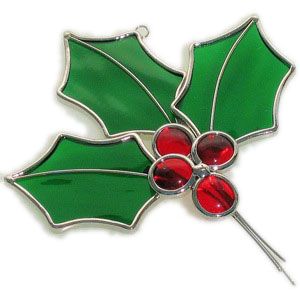 Wire Display Stand, Stained Glass Holly, Stained Glass 3d, Christmas Stained Glass, Stained Glass Tattoo, Stained Glass Gifts, Stained Glass Patterns Free, Glass Christmas Decorations, Making Stained Glass