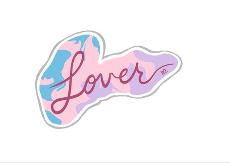 Taylor Swift - Lover Sticker Lover Logo Taylor Swift, Lover Doodles Taylor Swift, Taylor Swift Cake Topper Printable, Lover Sticker Taylor Swift, Lover Stickers Printable, Taylor Swift Lover Art, Taylor Swift Clipart, Bolo Taylor Swift, Firefighter Birthday Cakes