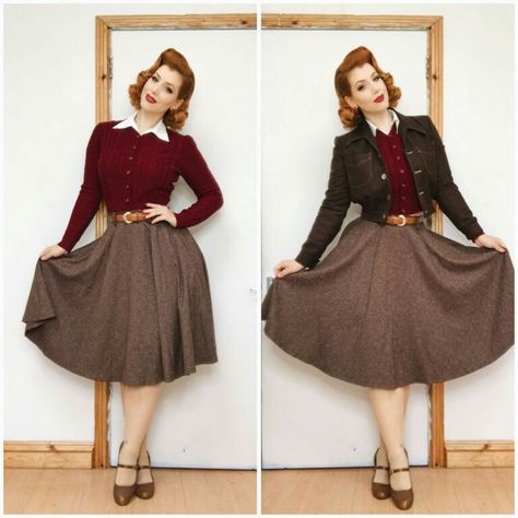 Miss Victory Violet Vintage Outfits Classy Retro, Vintage Outfits 1940s, Outfits 30s, 50s Clothing, Miss Victory Violet, Victory Violet, Vintage Outfits Classy, Vintage Outfits 90s, Circle Skirts