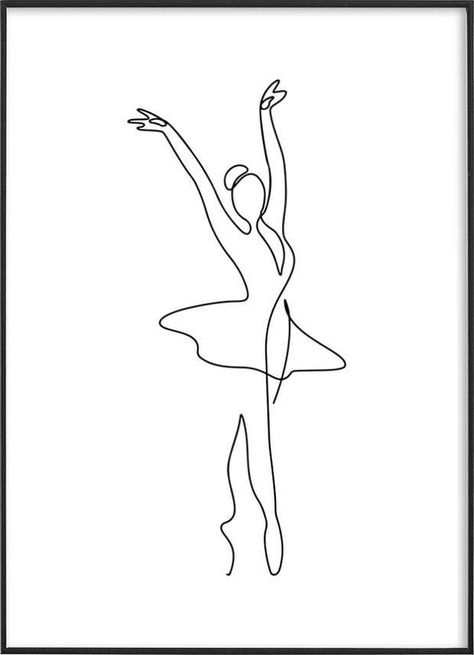 Dancer Line Art, Ballerina Sketch, Dancer Tattoo, Bicycle Tattoo, Ballet Painting, Dancers Art, Ballet Art, Continuous Line Drawing, Plastic Art