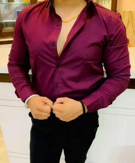 ♥️ RESTOCK ♥️ RESTOCK ♥️ 🔥🔥 LYCRA SHIRTS FOR MEN 😎👔 💯♥️ WINE ♥️💯 HOT SELLING ARTICLE ❤️ 🔥 stretchable 🔥🔥 😍 imported Lycra fabrics Full Sleeve SHIRTS🔥🔥🔥 Stitching 😍 buttons 😍 shoulder 😍 packing 🔥🔥 Quality 🔥 Size M L & XL ✅ 38-40-42 Price...850/- Free shipping 😍😍 *NOTE:-* *QUALITY FULL SATISFACTION* *AFTER WASH GUARANTEE* *NO COLOUR FADE* *NO SHRINKAGE* Wine Colour Outfit For Men, Wine Colour Shirt Outfit Men, Wine Colour Shirt For Men, Wine Shirt Outfit Men, Full Sleeve Shirts, Formal Dress For Men, Red Shirt Men, Photoshoot Reference, Dress Man